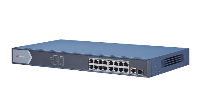 Hikvision DS-3E0518P-E — 16 Port Gigabit Unmanaged POE Switch