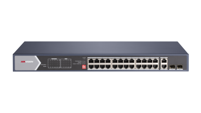 Hikvision DS-3E0528HP-E — 24 Port Gigabit Unmanaged POE Switch