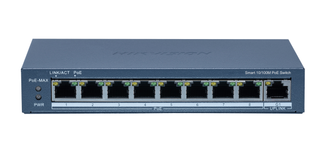 Hikvision DS-3E1309P-EI — 8 Port Fast Ethernet Smart POE Switch